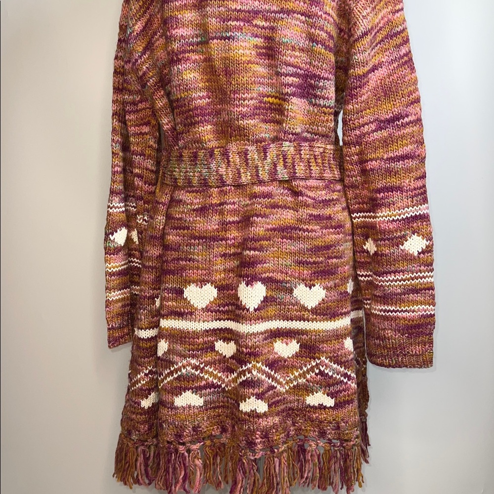 💖NWT LOVESHACKFANCY WYATT DUSTER JACKET IN ROSEWOOD SIZE M/L - Picture 14 of 16